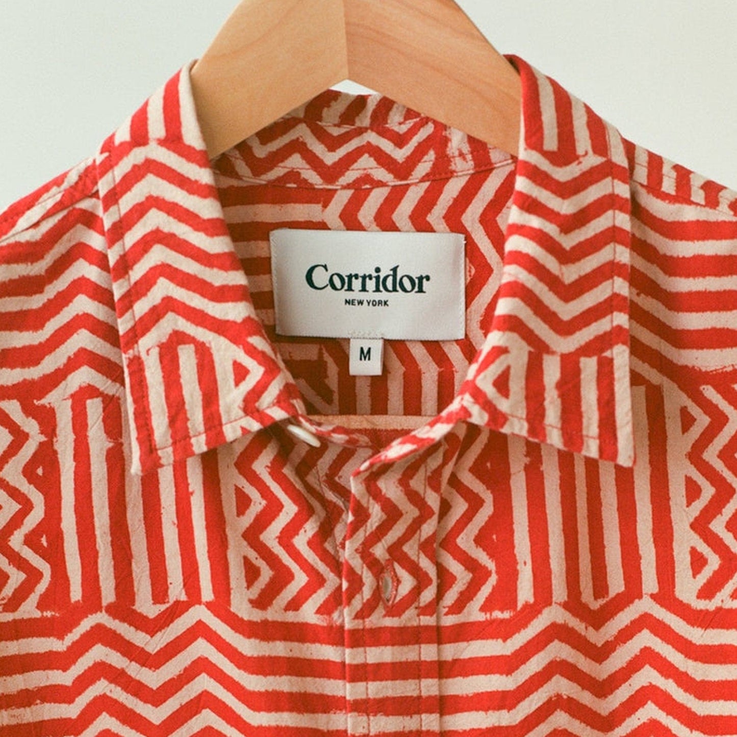 - Red Paneled Handblock - Red