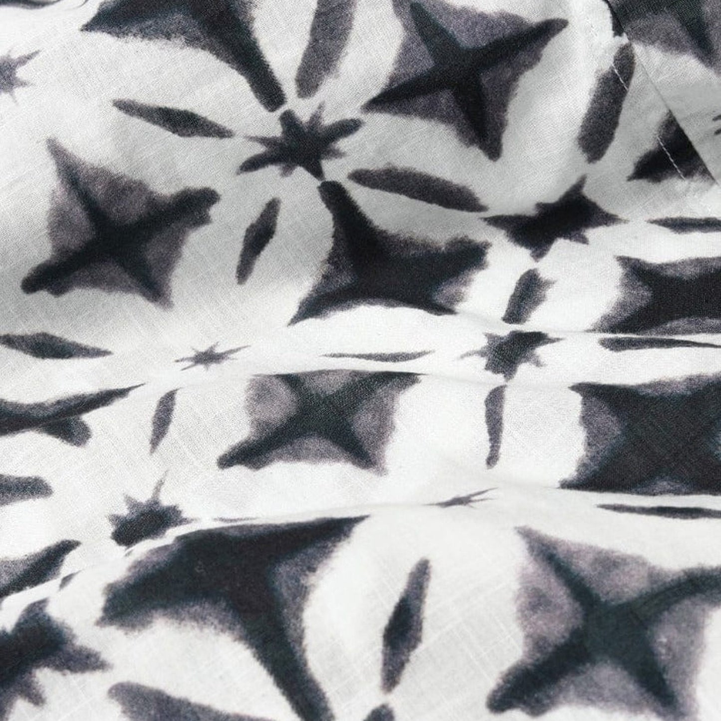 - Tie Dye Geometric Print Shirt - Black