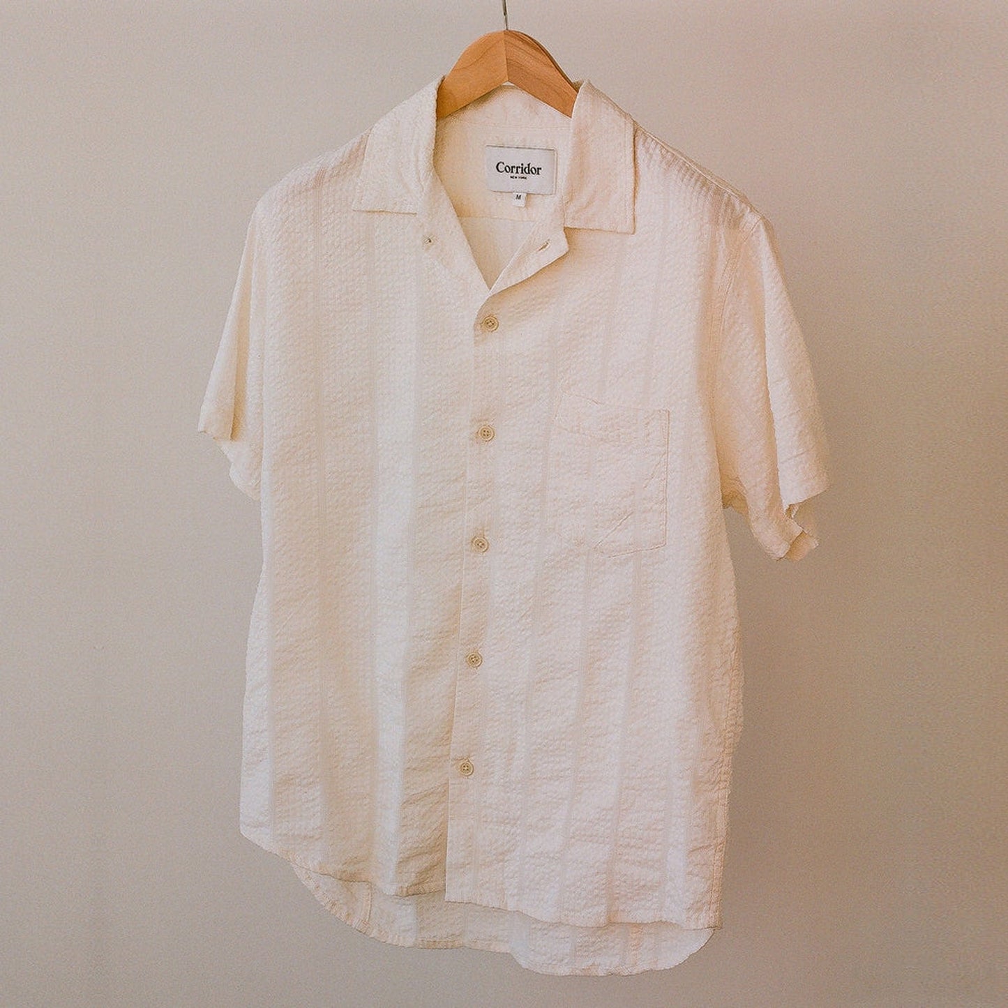 - Striped Seersucker Shirt - White
