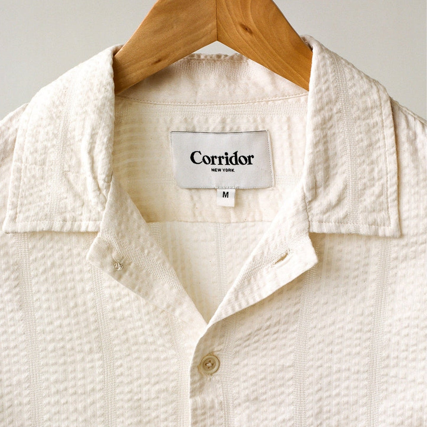 - Striped Seersucker Shirt - White