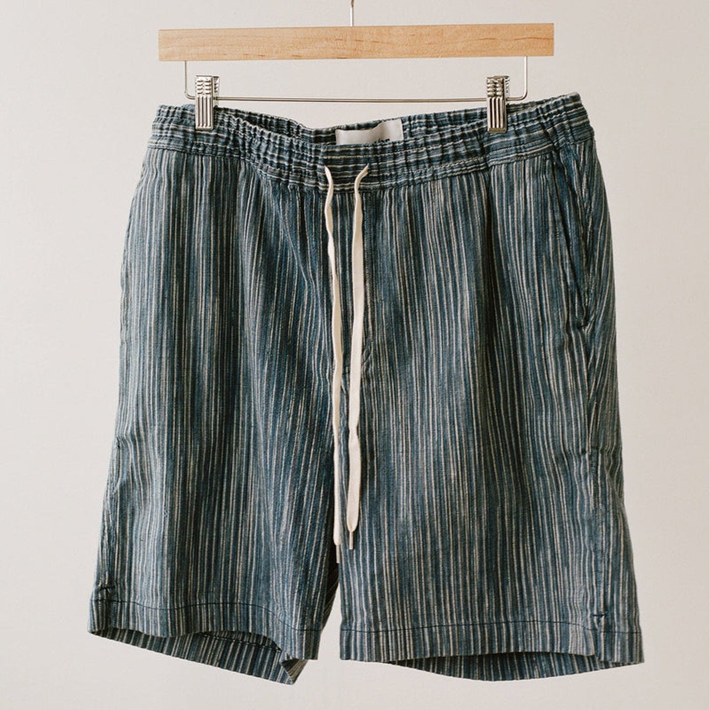 - Corded Static Stripe Short - Blue