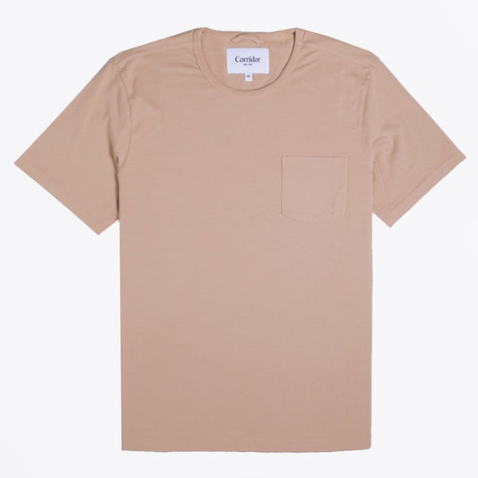 - Organic Garment Dye T-Shirt - Sand