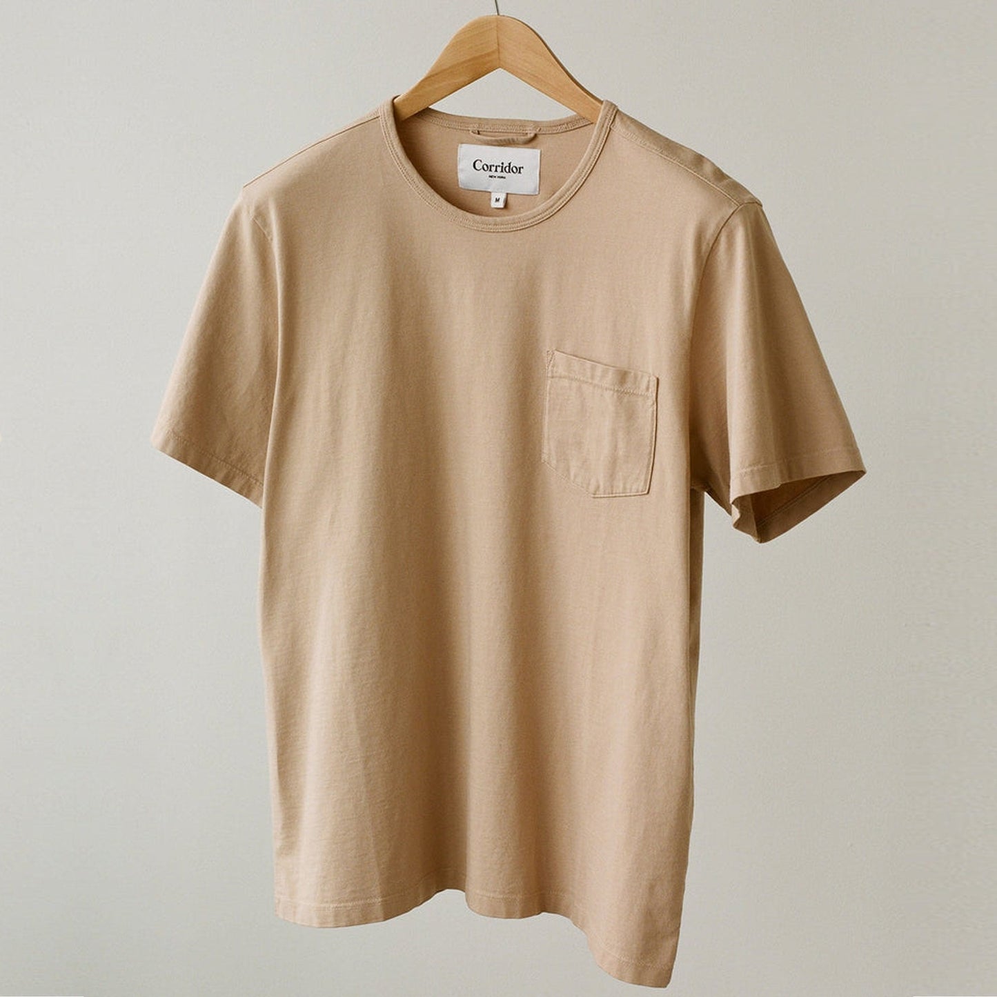 - Organic Garment Dye T-Shirt - Sand