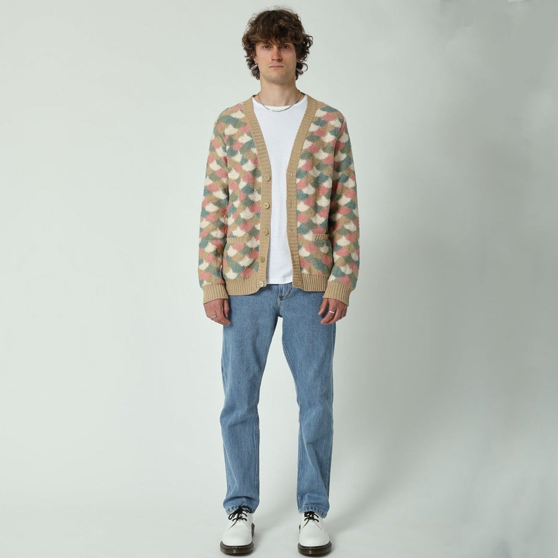 Corridor Hand-Knit Scallop Cardigan - Natural