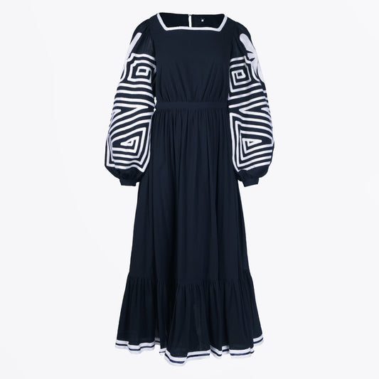 - Ferdinand Embroidered Dress - Black
