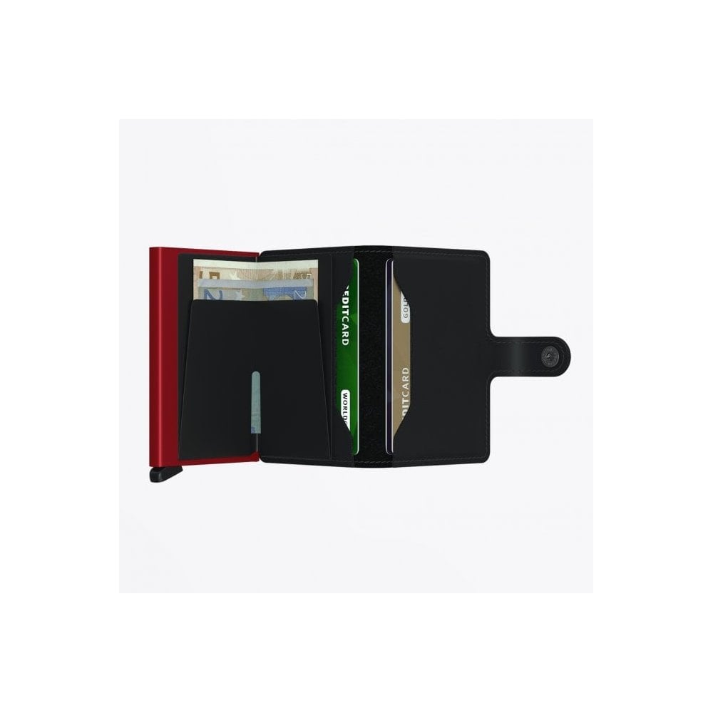Secrid Miniwallet - Matte Black & Red