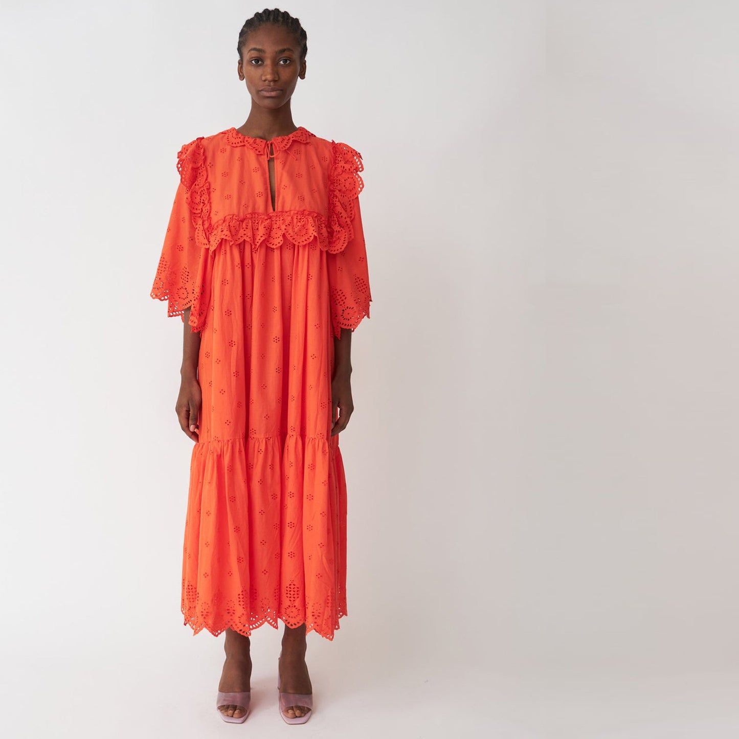 - Barbara Joe Dress - Orange Red