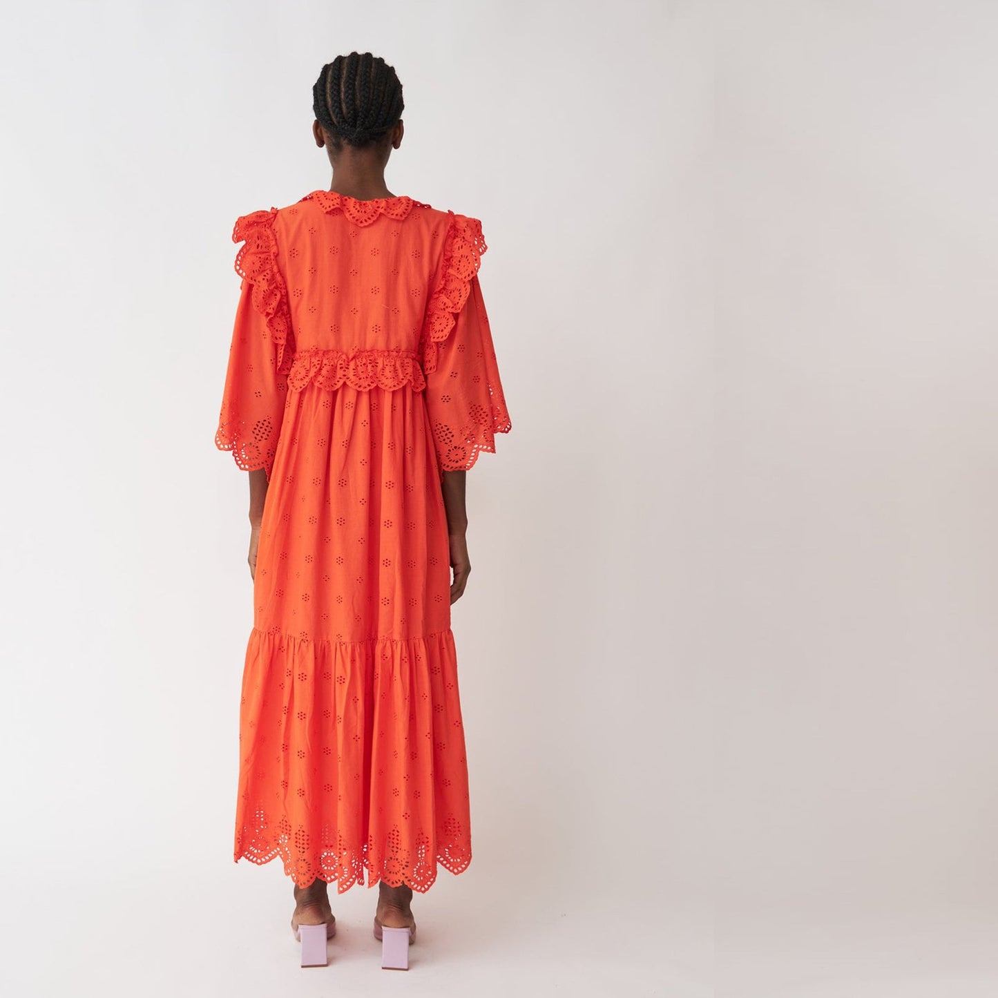 - Barbara Joe Dress - Orange Red