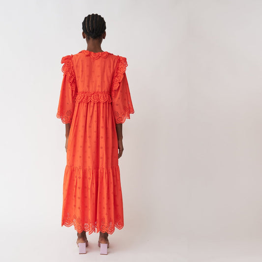 - Barbara Joe Dress - Orange Red