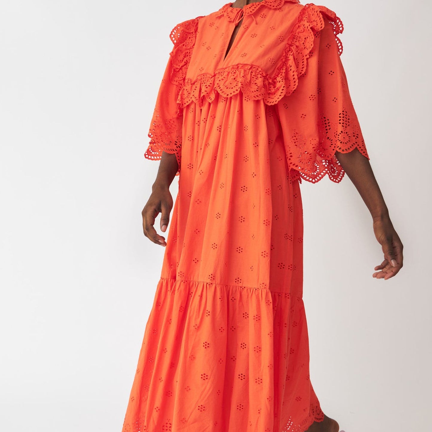 - Barbara Joe Dress - Orange Red
