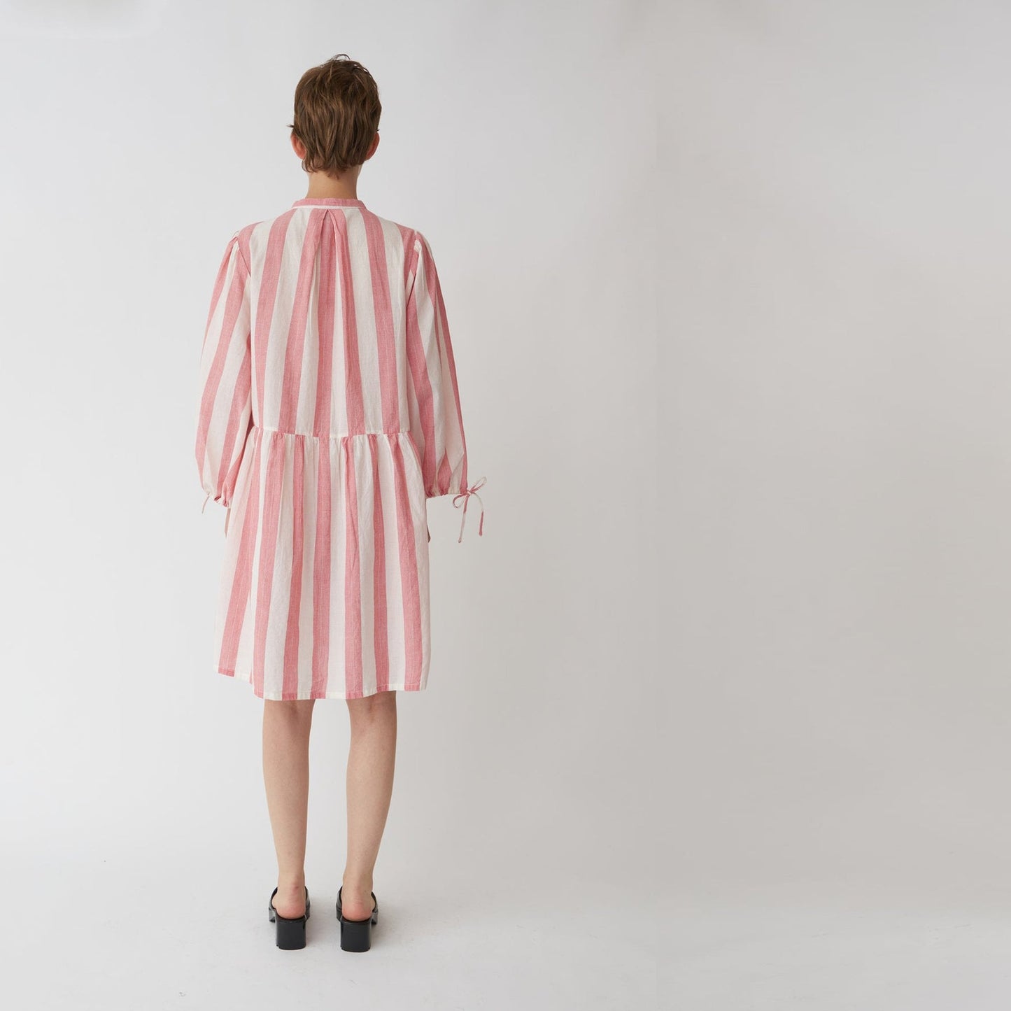 Lara Dress - White/Red