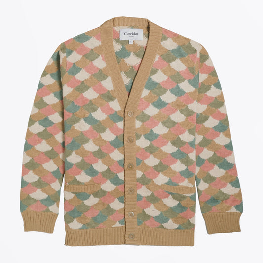 Hand-Knit Scallop Cardigan - Natural