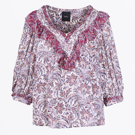 - Emile Printed Blouse - Sand