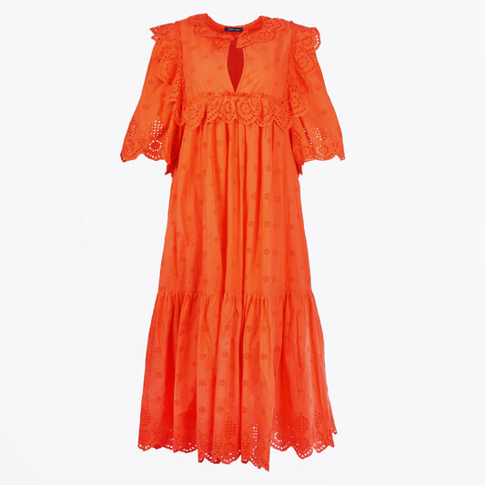 - Barbara Joe Dress - Orange Red