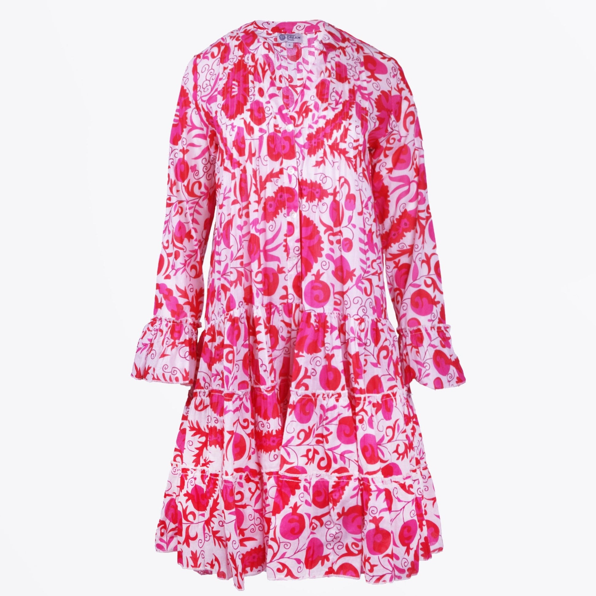 Handprint Lobster Dress - Pink Afghan