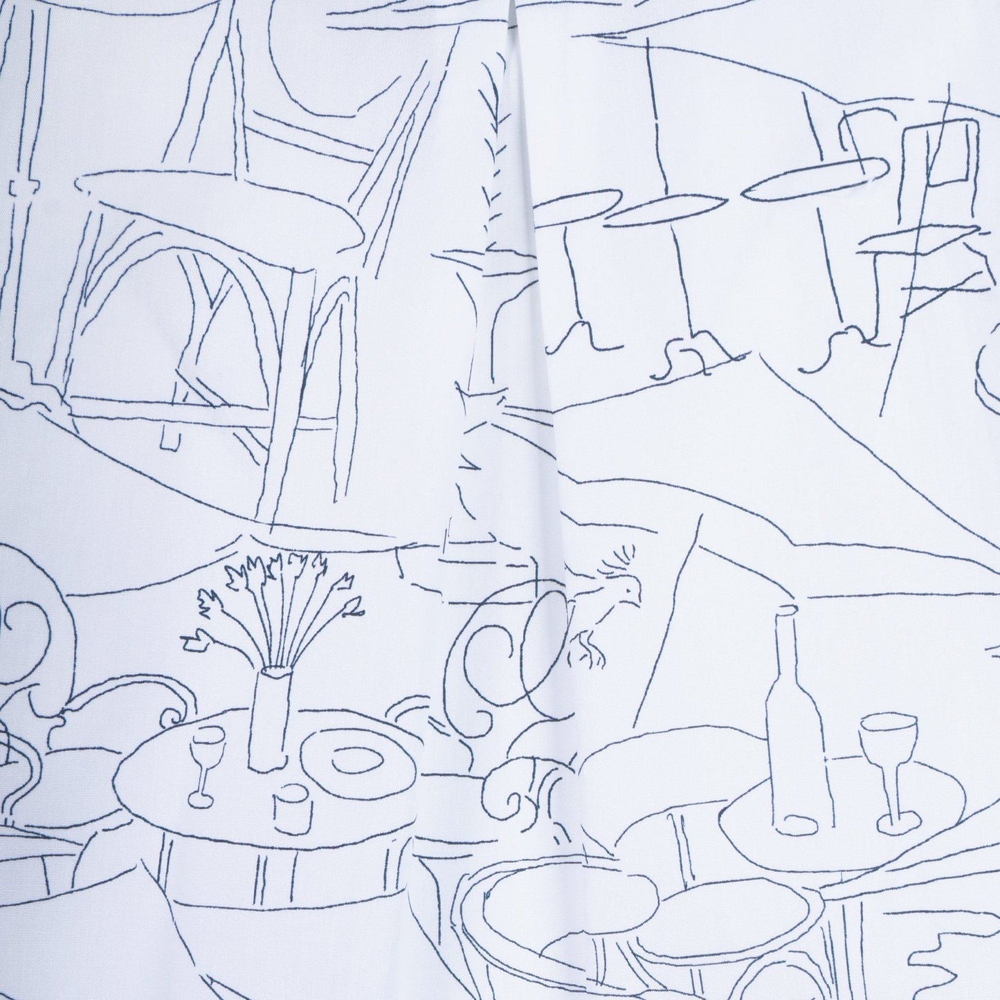 - Cafe Print Shirt - White