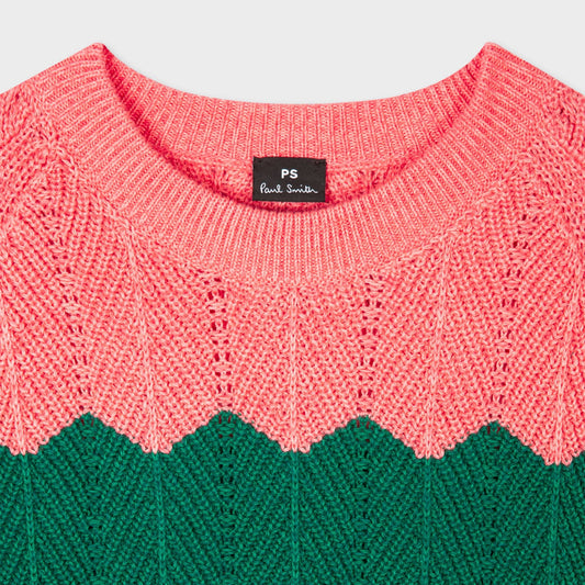 - Zig-Zag Stripe Knitted Sweater - Multi