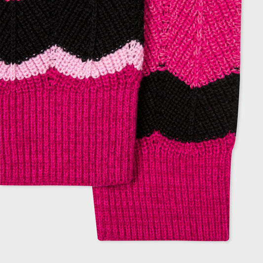 - Zig-Zag Stripe Knitted Sweater - Multi