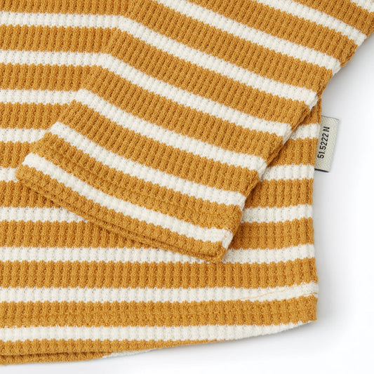 - Duport Long Sleeve T-Shirt - Ochre/Cream