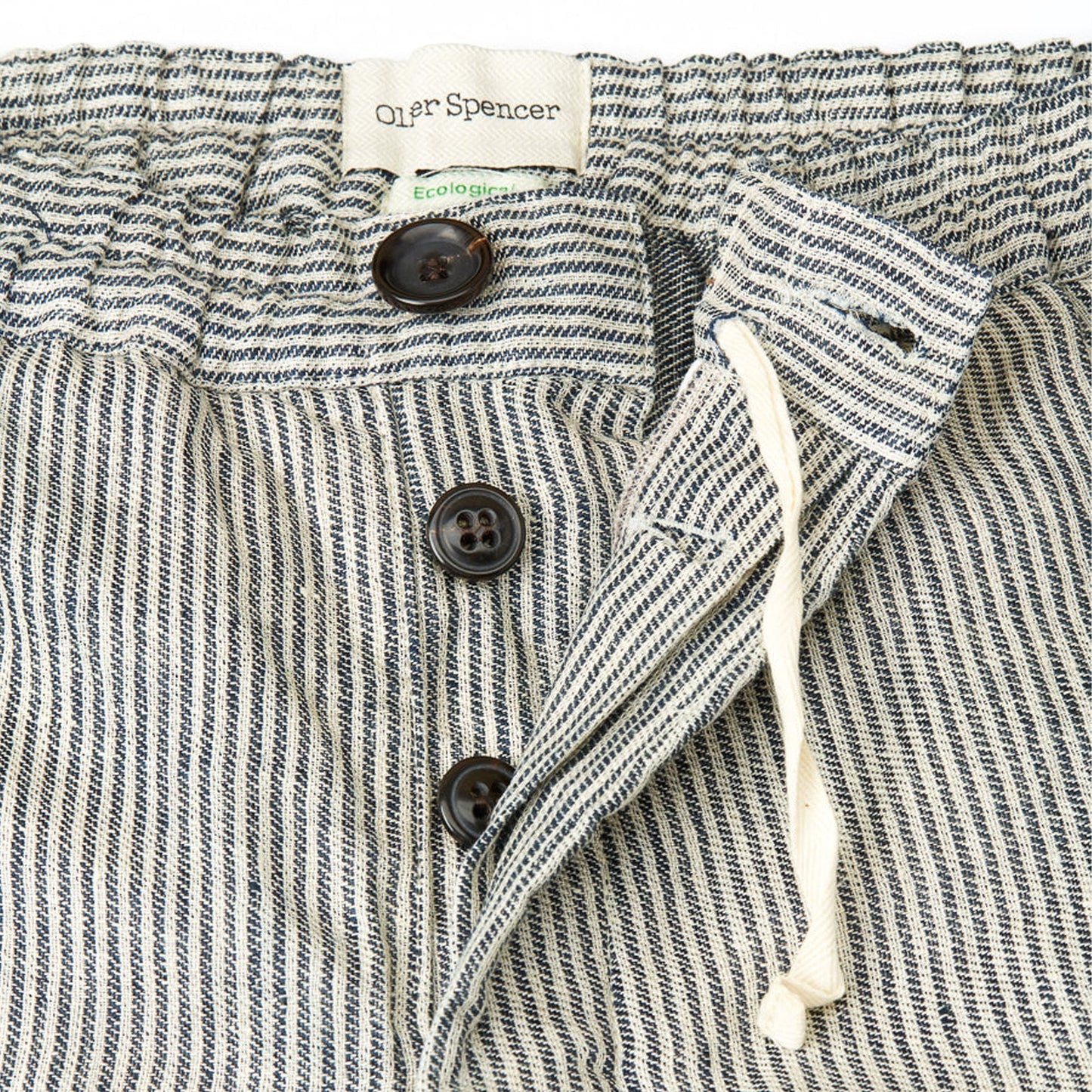 - Osbourne Clement Striped Shorts - Chambray Blue