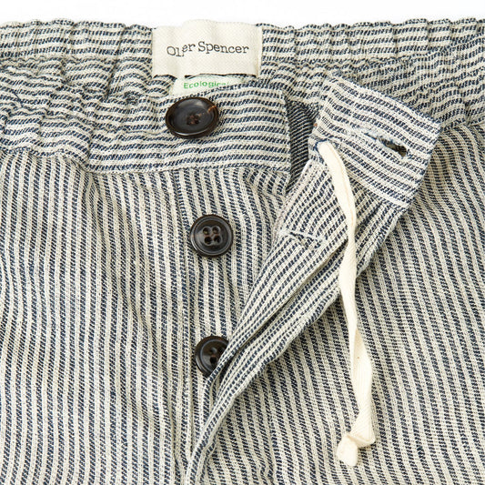 - Osbourne Clement Striped Shorts - Chambray Blue
