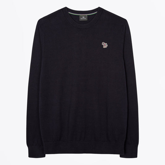 - Zebra Badge Pullover - Dark Navy