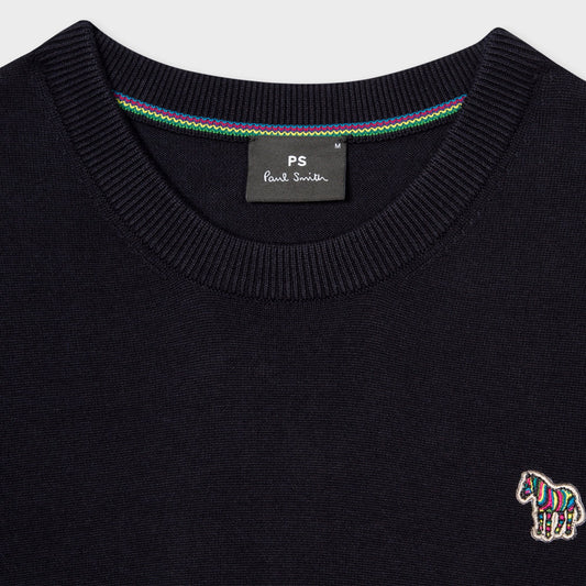 - Zebra Badge Pullover - Dark Navy