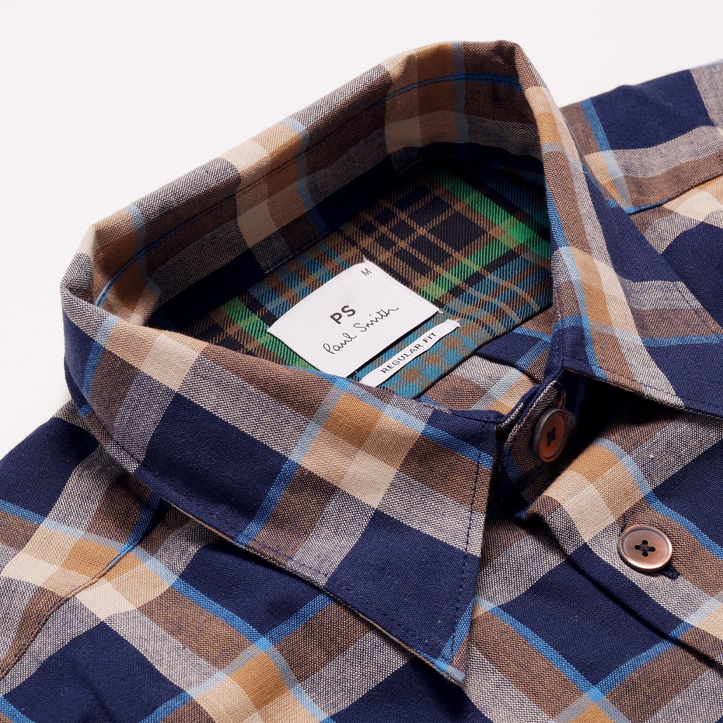 - Regular Fit Check Shirt - Navy