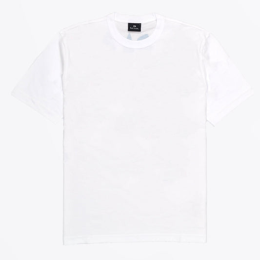 - Cutout Back Print T-Shirt. - White