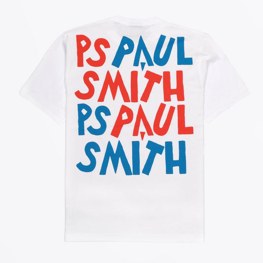 - Cutout Back Print T-Shirt. - White