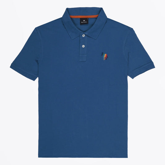 - Zebra Emblem Polo Shirt - Blue