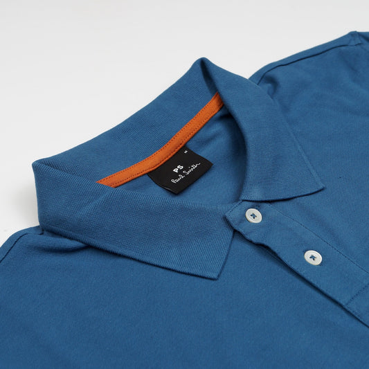 - Zebra Emblem Polo Shirt - Blue