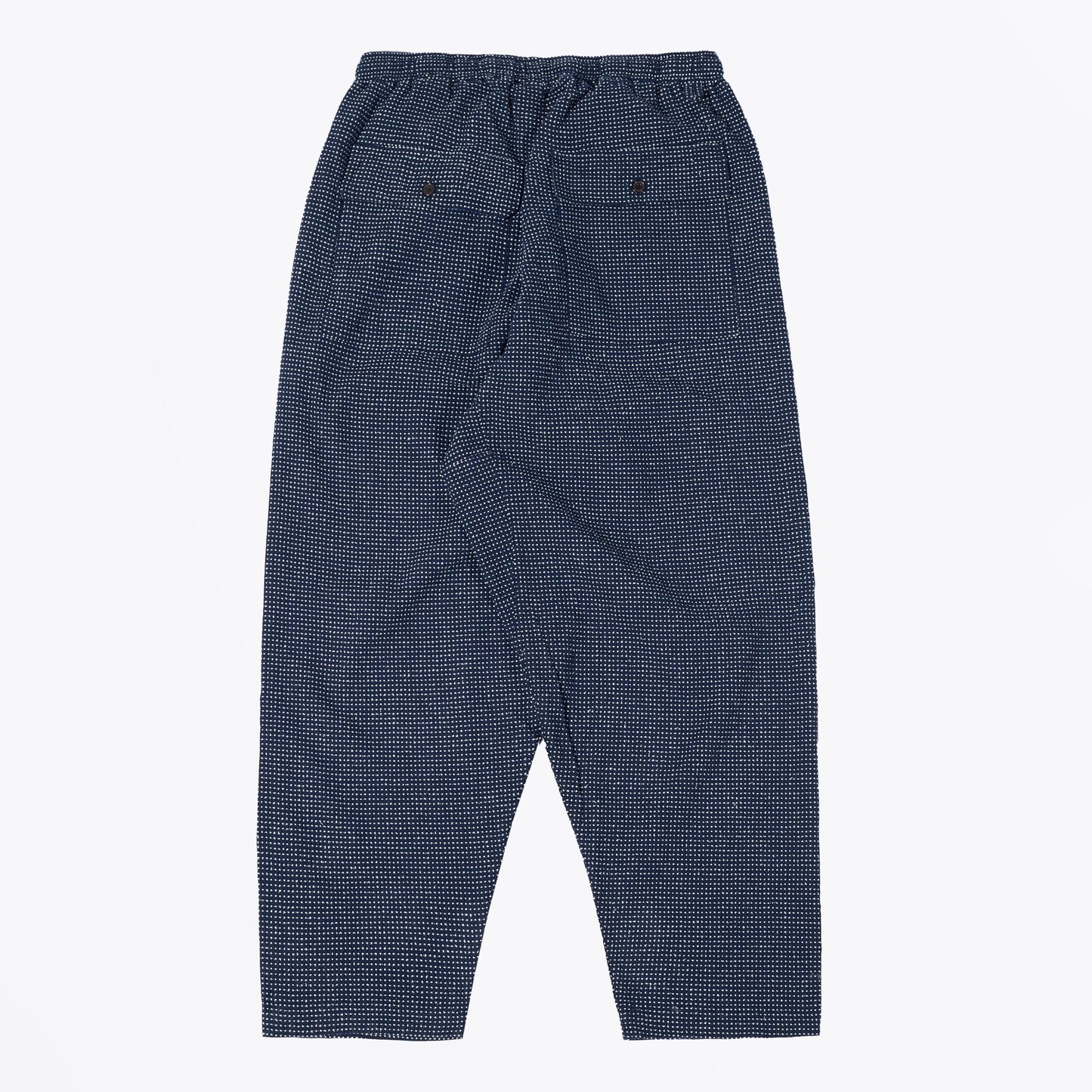 - Cactus Weave Braga Trousers - Navy