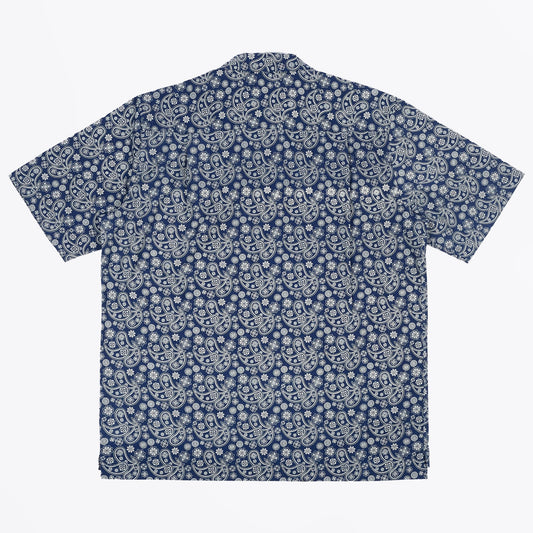 Japanese Paisley Camp Shirt - Indigo
