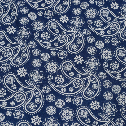 Japanese Paisley Camp Shirt - Indigo