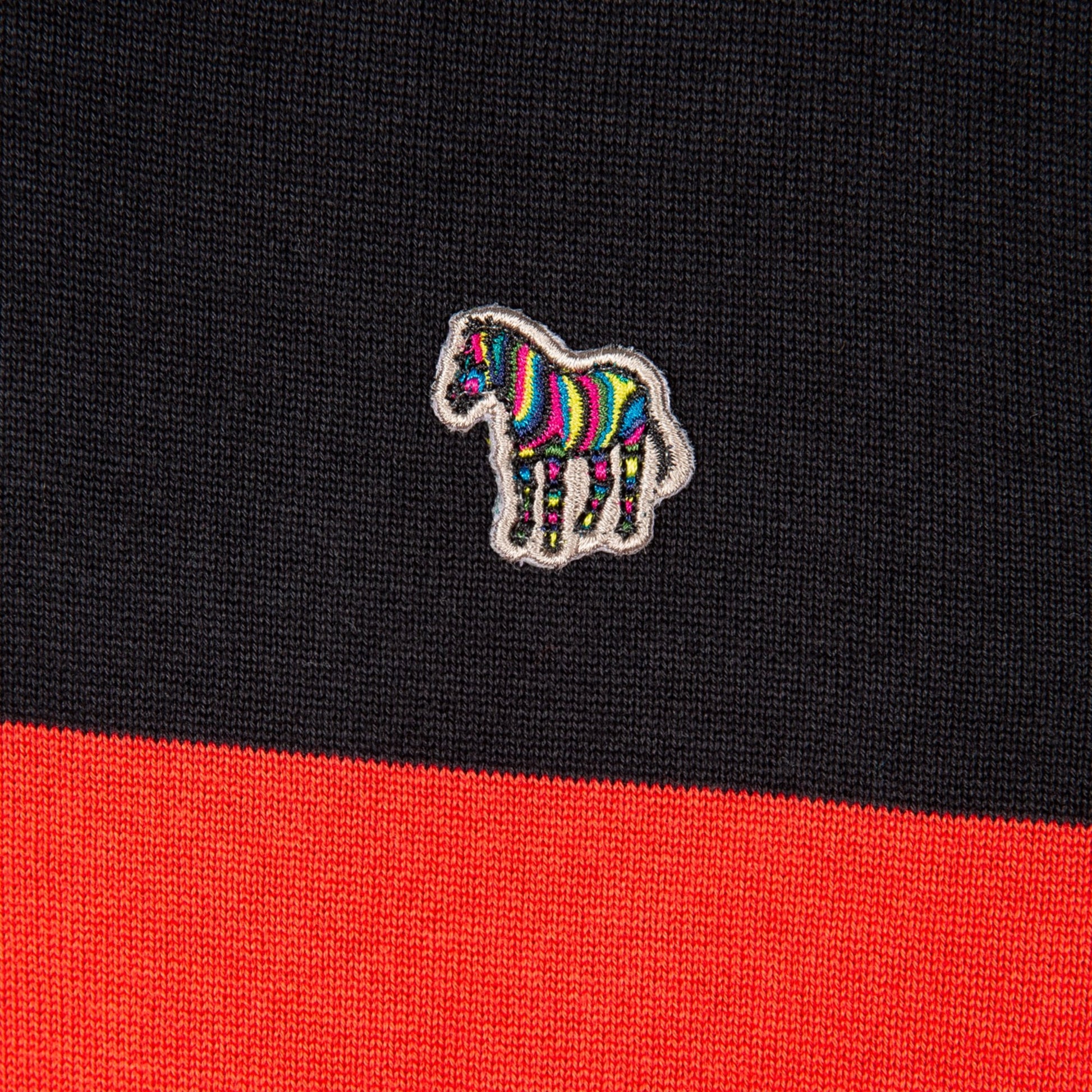 Paul Zebra Badge Crew Neck Pullover - Black