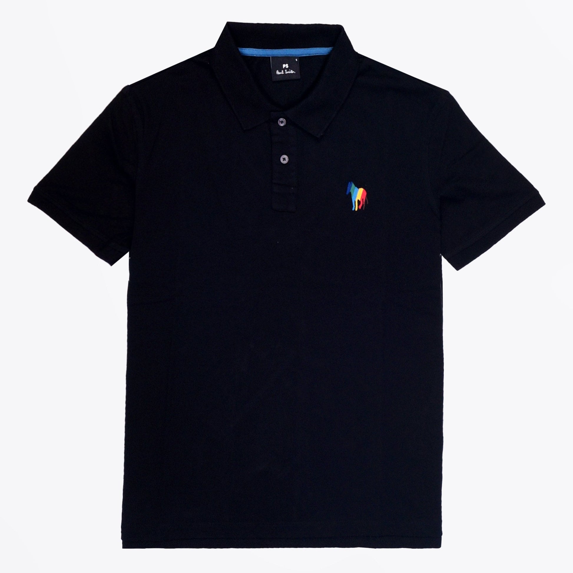 Paul Zebra Emblem Polo Shirt - Black