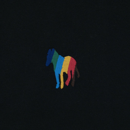 - Zebra Emblem Polo Shirt - Black