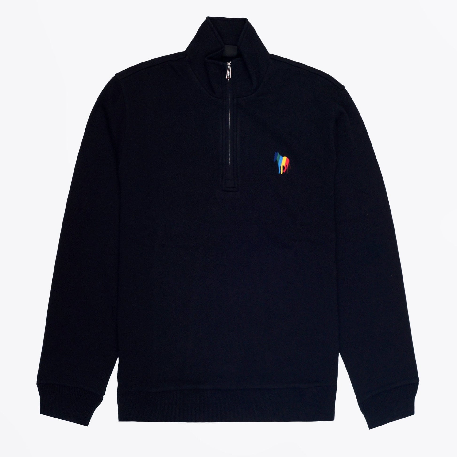 Paul - Zebra Emblem Popover Sweater - Black