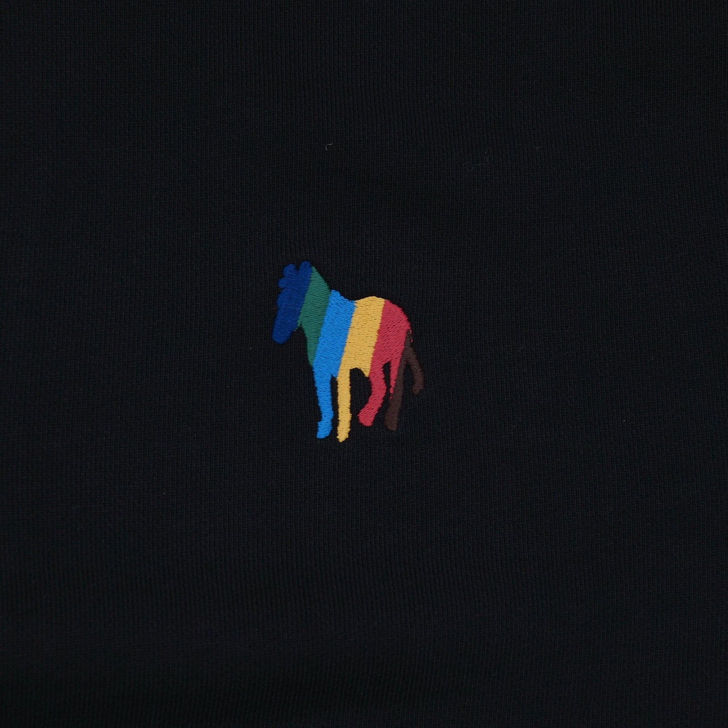 - Zebra Emblem Popover Sweater - Black