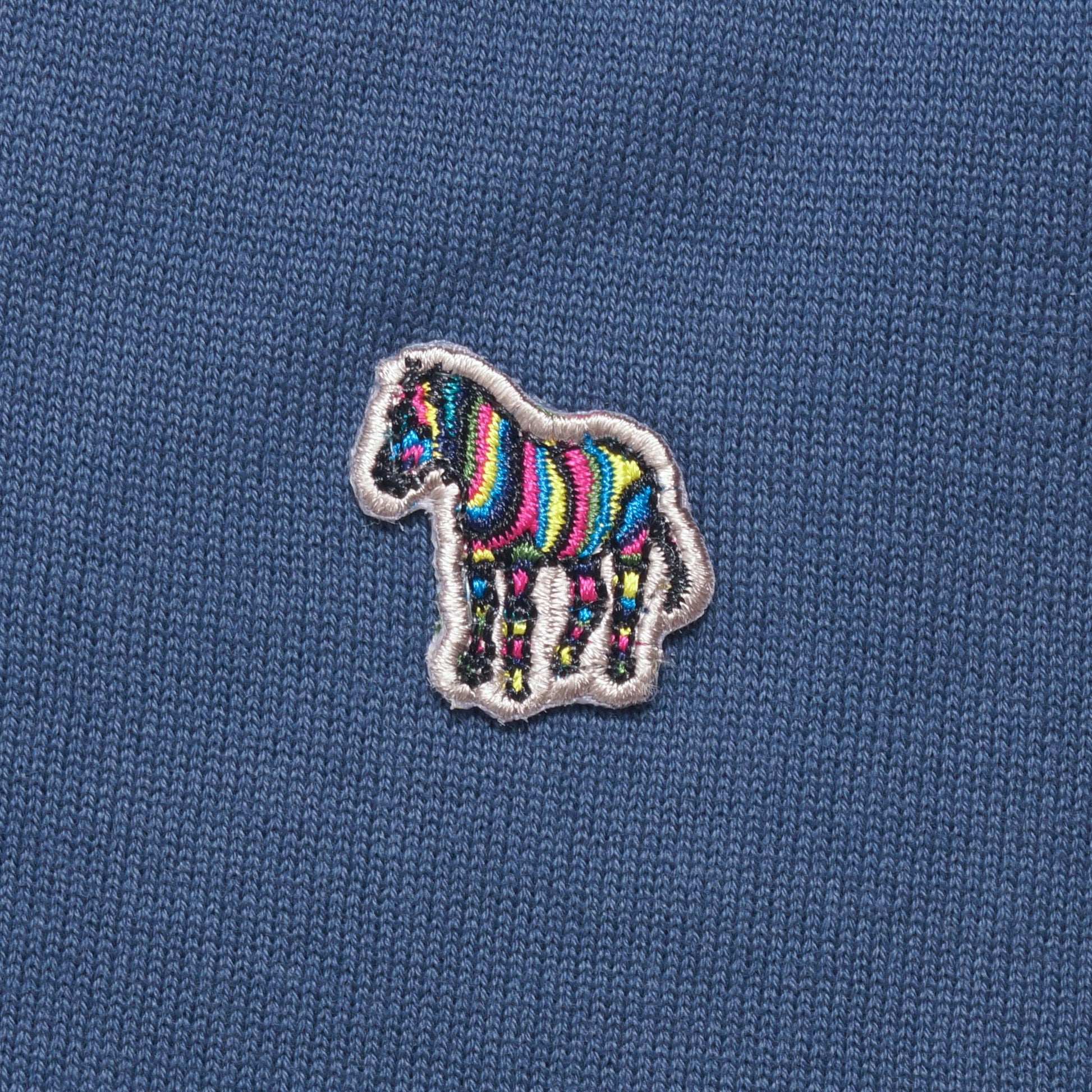 Paul Zebra Badge Crew Neck Pullover - Indigo