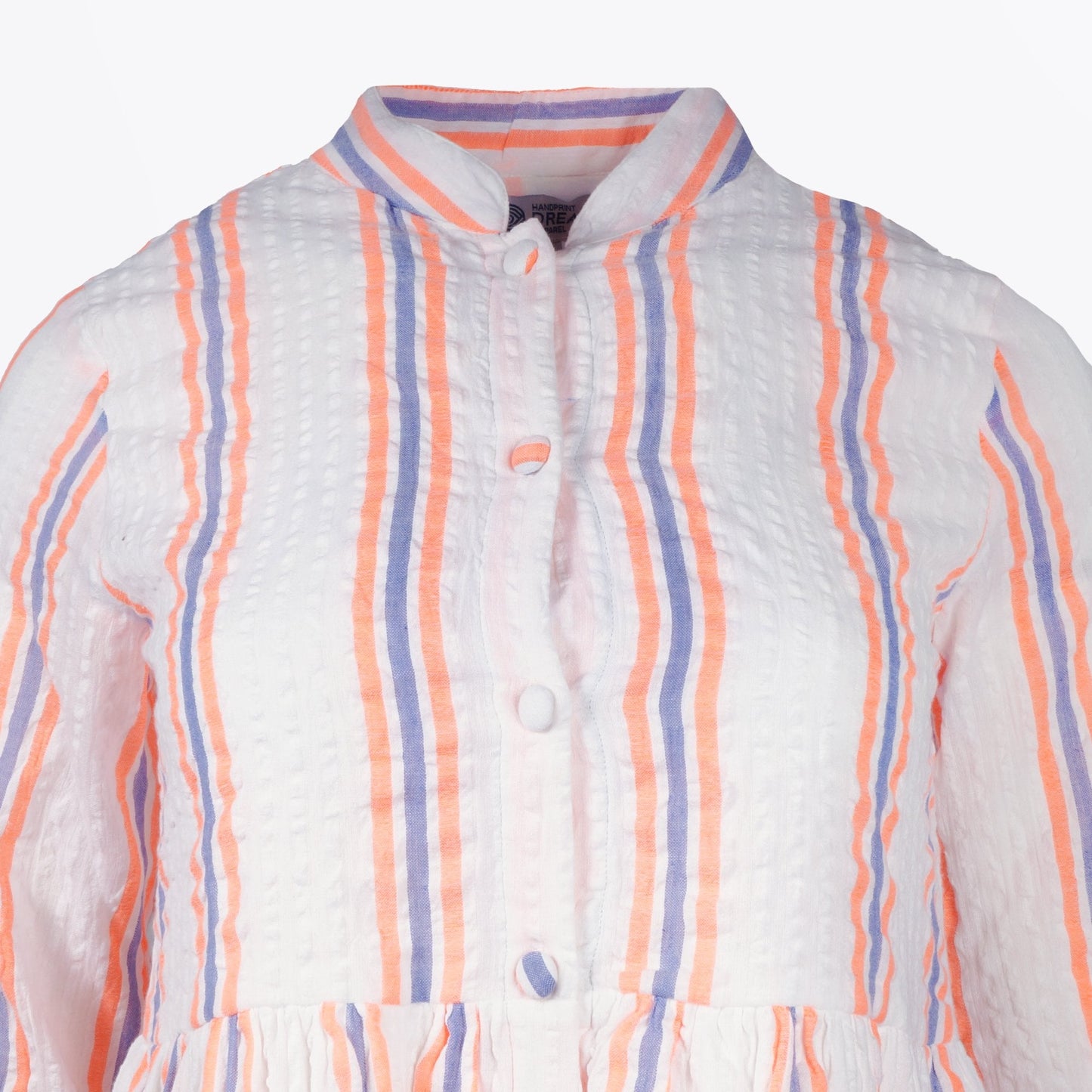 - Stardust Neon Stripe Dress - White