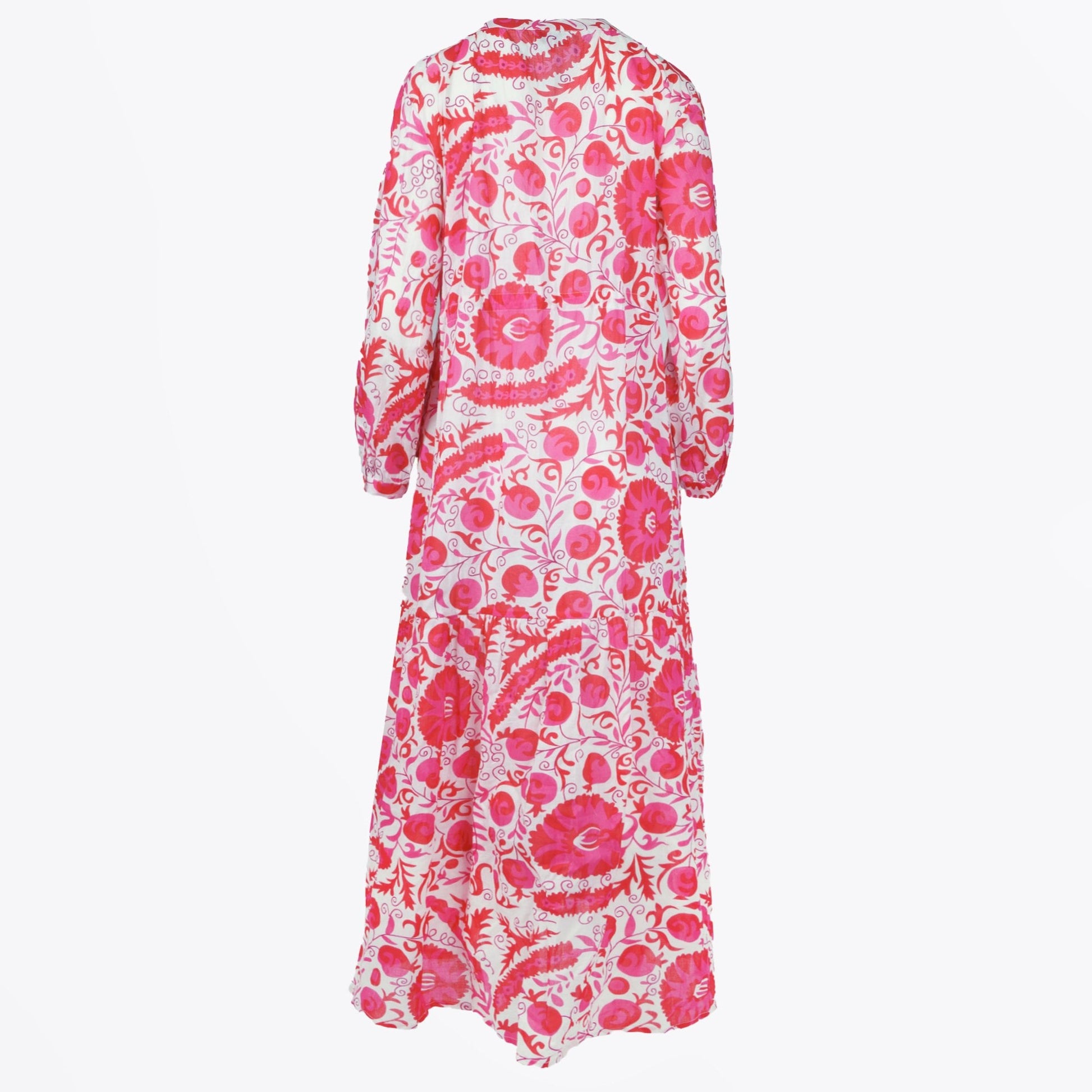 Handprint Nightingale Dress - Pink Afghan