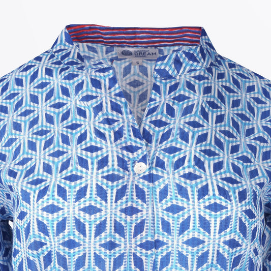 - Dorris Cover Up Dress - Flaxy Blue