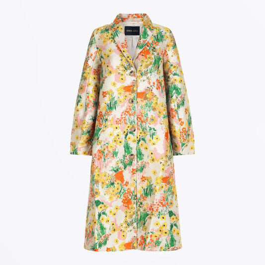 - Cornelia Jacquard Woven Coat - Artist Canvas Daytime