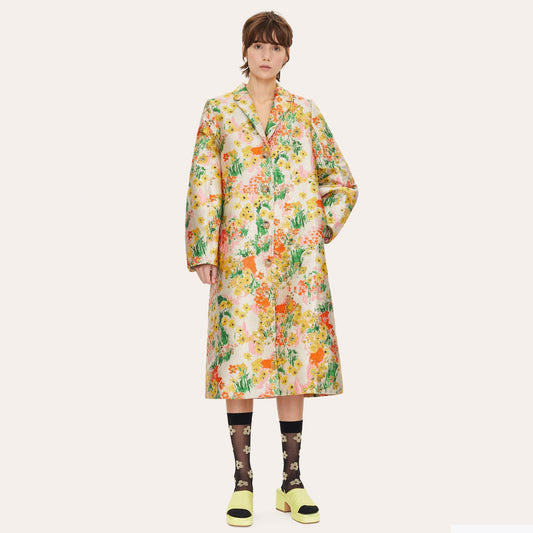 - Cornelia Jacquard Woven Coat - Artist Canvas Daytime