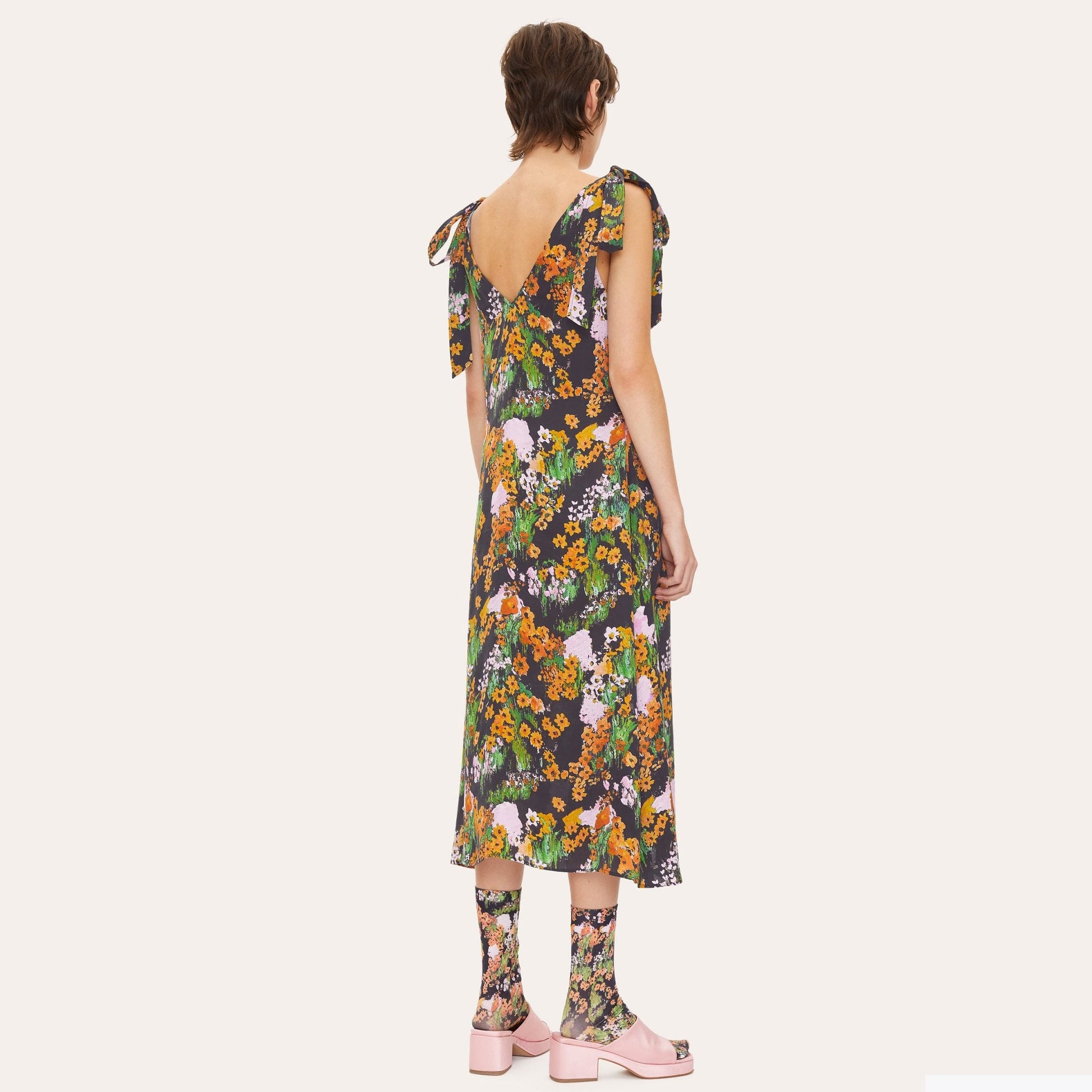 Stine Niama Dry Viscose Dress - Artist Canvas at Night