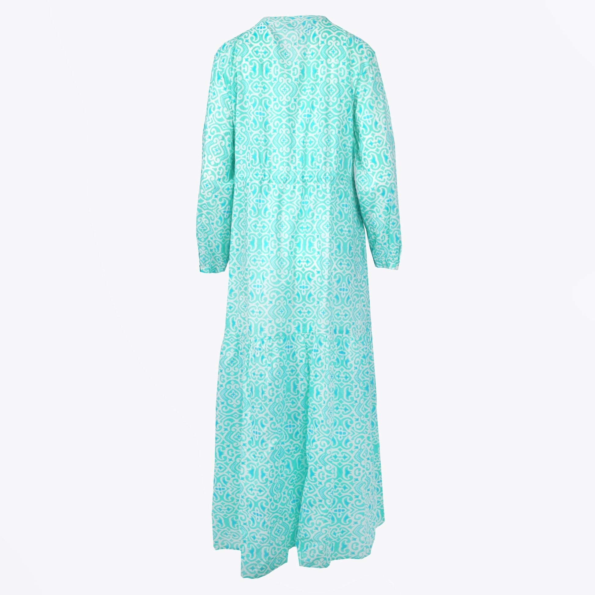 Handprint Nightingale Dress - Lama Mint