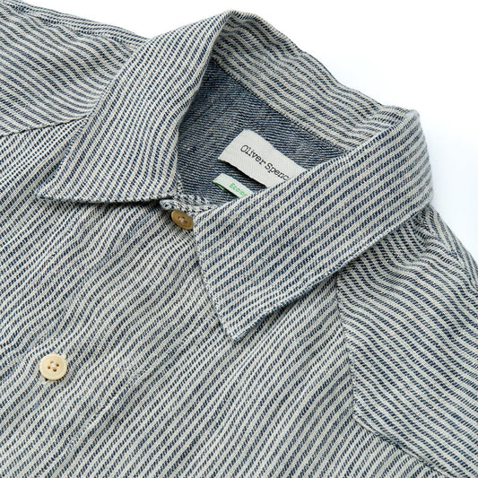 - Clement Cuban Linen Shirt - Chambray Blue