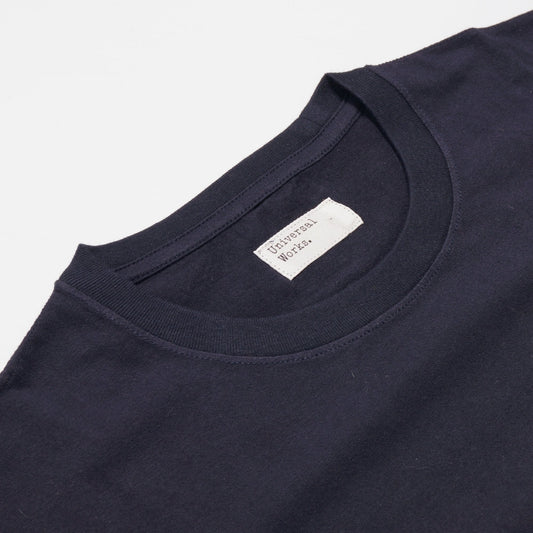 - Big Dot Print Woven Panel Tee - Navy